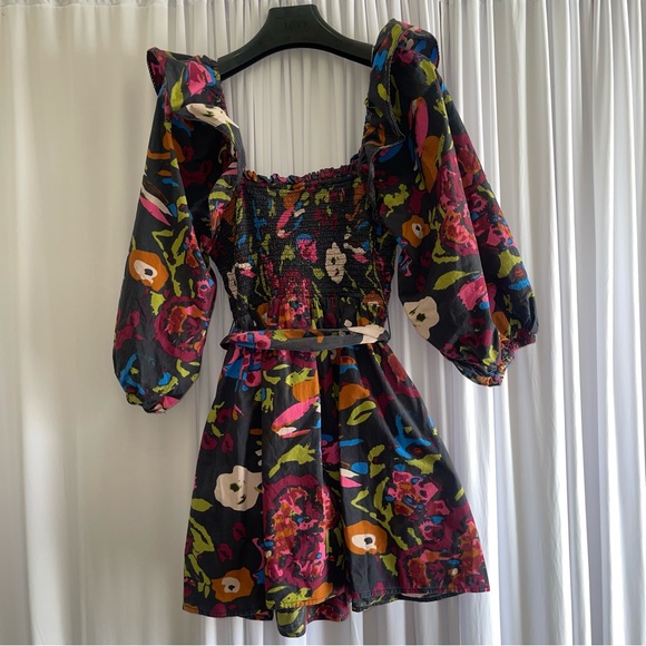 Cleobella Kira mini dress in garden floral - Picture 10 of 13